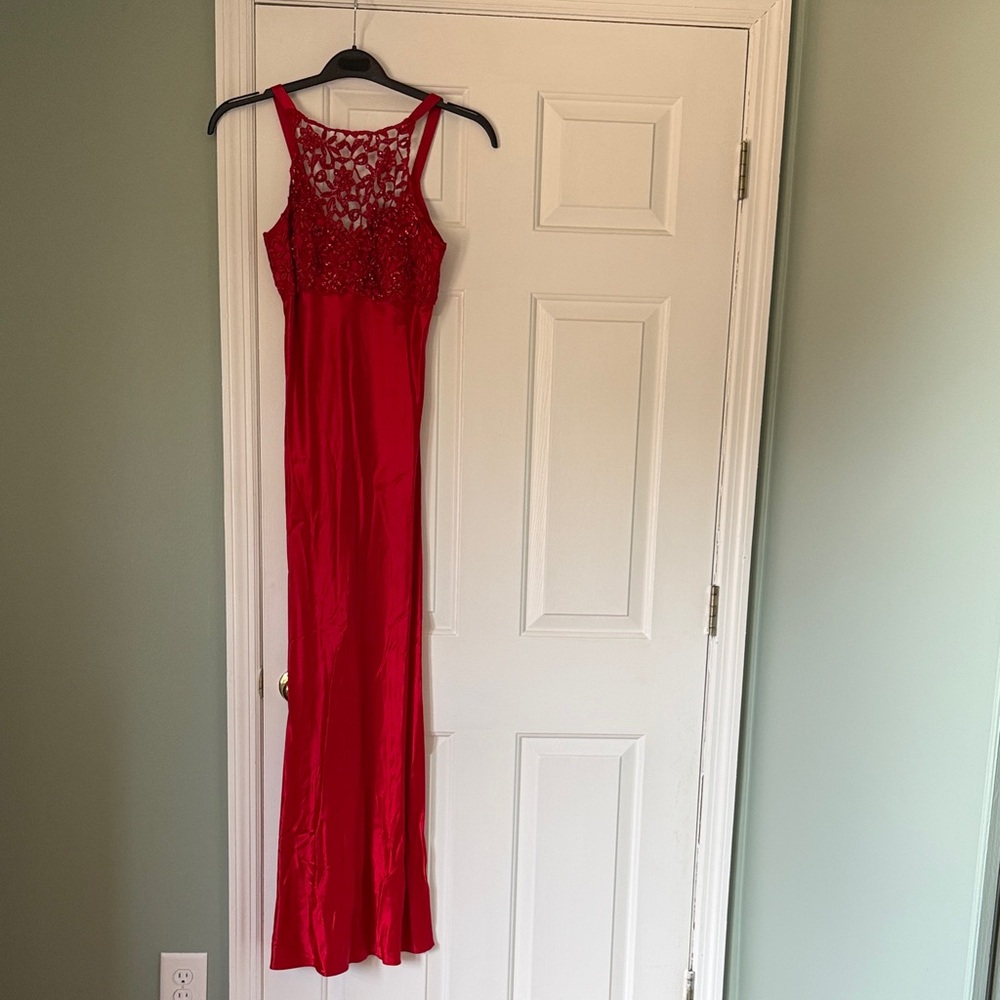 Faviana Red Lace Prom Dress or Formal Dress
